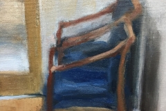pair of blue chairs